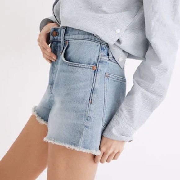 MADEWELL The Perfect Jean Short in Balsam Wash: TENCEL Denim Edition Sz. 26 - Picture 7 of 9